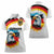 German Unity Day Women Polo Shirt Germany Flag with Eagle Head and Emblem