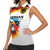 German Unity Day Women Sleeveless Polo Shirt Germany Flag with Eagle Head and Emblem