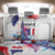 Bastille Day Back Car Seat Cover Eiffel Tower Brush Strokes Colorful with The Map