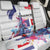 Bastille Day Back Car Seat Cover Eiffel Tower Brush Strokes Colorful with The Map