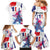 Bastille Day Family Matching Mermaid Dress and Hawaiian Shirt Eiffel Tower Brush Strokes Colorful with The Map