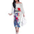 Bastille Day Family Matching Off The Shoulder Long Sleeve Dress and Hawaiian Shirt Eiffel Tower Brush Strokes Colorful with The Map