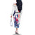 Bastille Day Family Matching Off The Shoulder Long Sleeve Dress and Hawaiian Shirt Eiffel Tower Brush Strokes Colorful with The Map