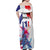 Bastille Day Family Matching Off Shoulder Maxi Dress and Hawaiian Shirt Eiffel Tower Brush Strokes Colorful with The Map