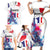Bastille Day Family Matching Short Sleeve Bodycon Dress and Hawaiian Shirt Eiffel Tower Brush Strokes Colorful with The Map