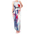 Bastille Day Family Matching Tank Maxi Dress and Hawaiian Shirt Eiffel Tower Brush Strokes Colorful with The Map