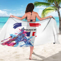 Bastille Day Sarong Eiffel Tower Brush Strokes Colorful with The Map