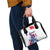 Bastille Day Shoulder Handbag Eiffel Tower Brush Strokes Colorful with The Map