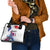 Bastille Day Shoulder Handbag Eiffel Tower Brush Strokes Colorful with The Map