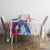 Bastille Day Tablecloth Eiffel Tower Brush Strokes Colorful with The Map