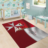 Malta Independence Day Area Rug National Flag with Maltese Cross and Emblem