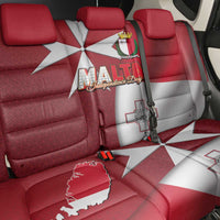 Malta Independence Day Back Car Seat Cover National Flag with Maltese Cross and Emblem