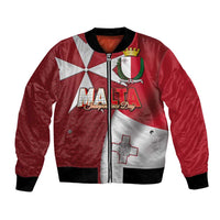 Malta Independence Day Bomber Jacket National Flag with Maltese Cross and Emblem