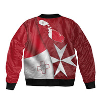 Malta Independence Day Bomber Jacket National Flag with Maltese Cross and Emblem