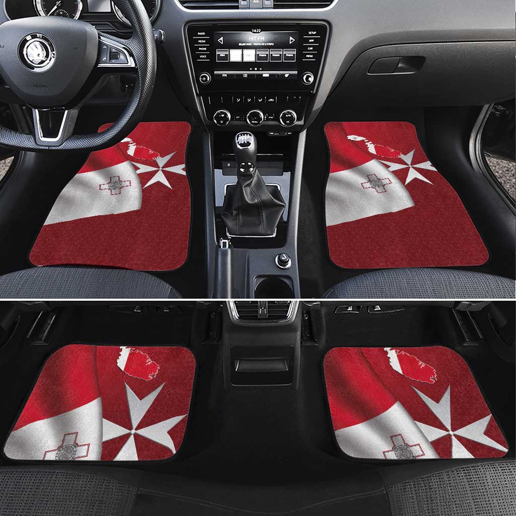 Malta Independence Day Car Mats National Flag with Maltese Cross and Emblem