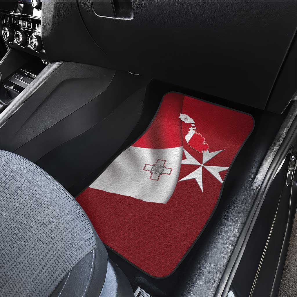 Malta Independence Day Car Mats National Flag with Maltese Cross and Emblem