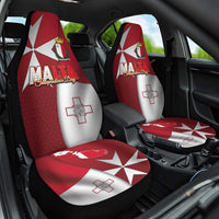 Malta Independence Day Car Seat Cover National Flag with Maltese Cross and Emblem
