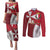 Malta Independence Day Couples Matching Puletasi and Long Sleeve Button Shirt National Flag with Maltese Cross and Emblem