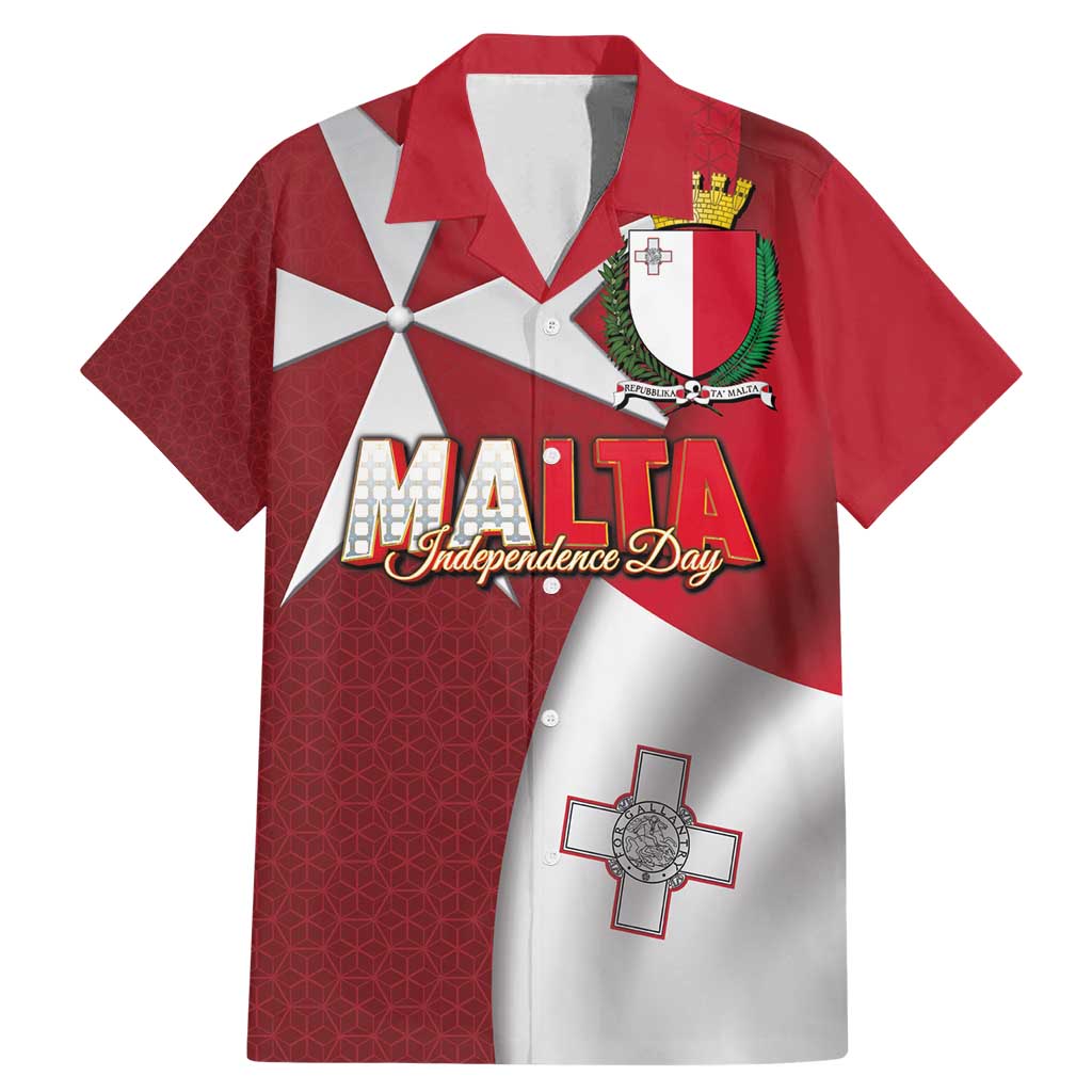 Malta Independence Day Family Matching Mermaid Dress and Hawaiian Shirt National Flag with Maltese Cross and Emblem