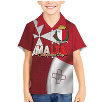 Malta Independence Day Family Matching Mermaid Dress and Hawaiian Shirt National Flag with Maltese Cross and Emblem