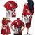Malta Independence Day Family Matching Off The Shoulder Long Sleeve Dress and Hawaiian Shirt National Flag with Maltese Cross and Emblem