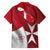 Malta Independence Day Family Matching Off The Shoulder Long Sleeve Dress and Hawaiian Shirt National Flag with Maltese Cross and Emblem