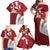 Malta Independence Day Family Matching Off Shoulder Maxi Dress and Hawaiian Shirt National Flag with Maltese Cross and Emblem