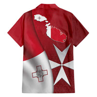 Malta Independence Day Family Matching Off Shoulder Maxi Dress and Hawaiian Shirt National Flag with Maltese Cross and Emblem
