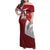 Malta Independence Day Family Matching Off Shoulder Maxi Dress and Hawaiian Shirt National Flag with Maltese Cross and Emblem