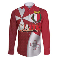 Malta Independence Day Family Matching Off Shoulder Short Dress and Hawaiian Shirt National Flag with Maltese Cross and Emblem