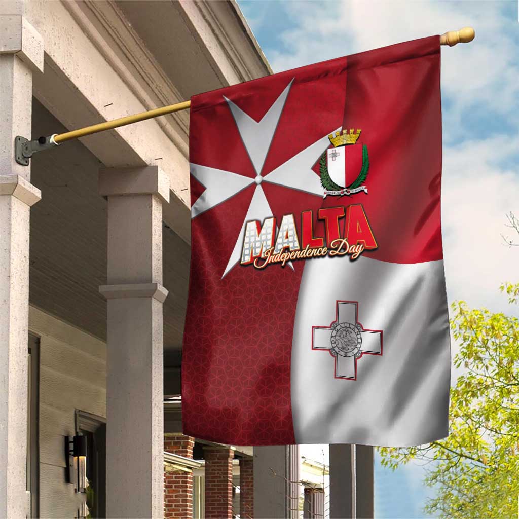 Malta Independence Day Garden Flag National Flag with Maltese Cross and Emblem