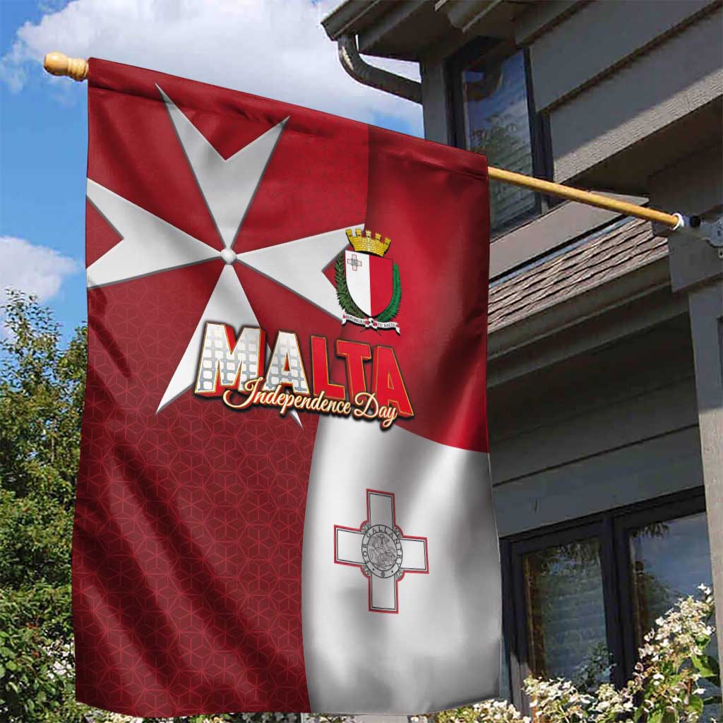 Malta Independence Day Garden Flag National Flag with Maltese Cross and Emblem