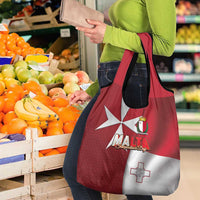 Malta Independence Day Grocery Bag National Flag with Maltese Cross and Emblem