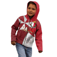Malta Independence Day Kid Hoodie National Flag with Maltese Cross and Emblem