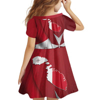 Malta Independence Day Kid Short Sleeve Dress National Flag with Maltese Cross and Emblem