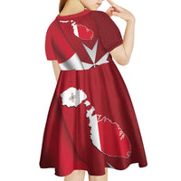 Malta Independence Day Kid Short Sleeve Dress National Flag with Maltese Cross and Emblem