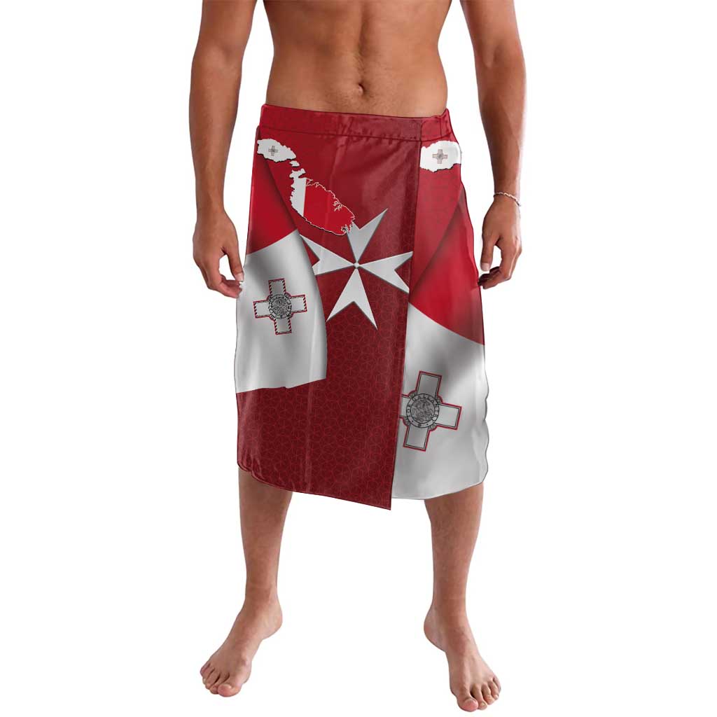 Malta Independence Day Lavalava National Flag with Maltese Cross and Emblem