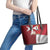 Malta Independence Day Leather Tote Bag National Flag with Maltese Cross and Emblem