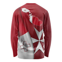Malta Independence Day Long Sleeve Shirt National Flag with Maltese Cross and Emblem
