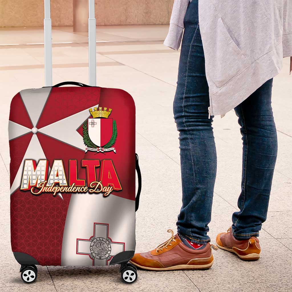 Malta Independence Day Luggage Cover National Flag with Maltese Cross and Emblem