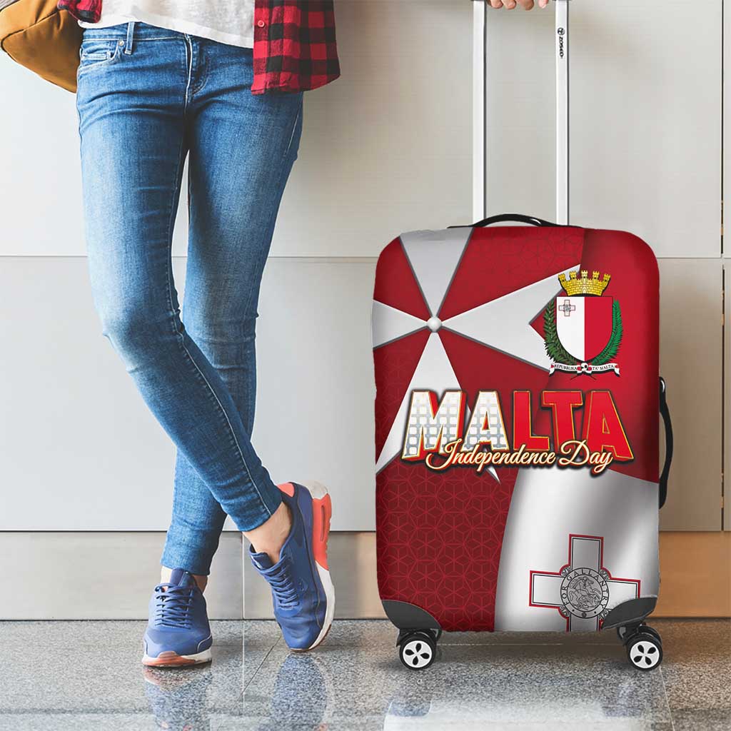Malta Independence Day Luggage Cover National Flag with Maltese Cross and Emblem