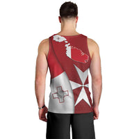 Malta Independence Day Men Tank Top National Flag with Maltese Cross and Emblem
