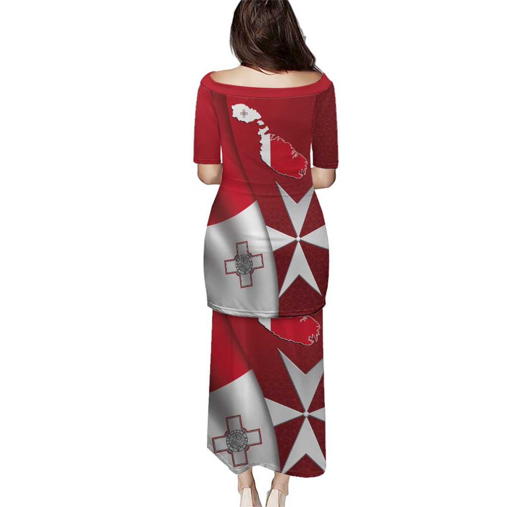 Malta Independence Day Puletasi National Flag with Maltese Cross and Emblem