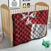 Malta Independence Day Quilt National Flag with Maltese Cross and Emblem