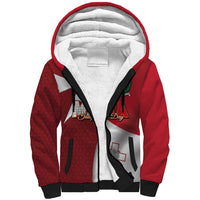 Malta Independence Day Sherpa Hoodie National Flag with Maltese Cross and Emblem