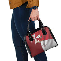 Malta Independence Day Shoulder Handbag National Flag with Maltese Cross and Emblem