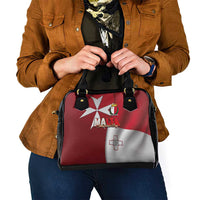 Malta Independence Day Shoulder Handbag National Flag with Maltese Cross and Emblem