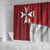 Malta Independence Day Shower Curtain National Flag with Maltese Cross and Emblem