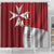 Malta Independence Day Shower Curtain National Flag with Maltese Cross and Emblem