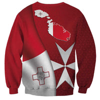 Malta Independence Day Sweatshirt National Flag with Maltese Cross and Emblem